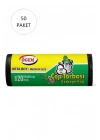 Orta Boy Çöp Torbası 55 x 60 cm 20 Li Rulo x 50 Paket = 1.000 Adet (Siyah)