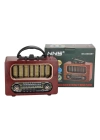 ®  Orta Boy Retro Ahşap Tasarım Bluetooth Hoparlörlü Radyo – FM/AM Destekli, Şarjlı ve Taşınabiliri Radyo NS-6636