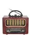 ®  Orta Boy Retro Ahşap Tasarım Bluetooth Hoparlörlü Radyo – FM/AM Destekli, Şarjlı ve Taşınabiliri Radyo NS-6636
