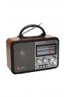 ®  Orta Boy Retro, Nostaljik, Ahşap Tasarım Bluetooth Hoparlörlü, Şarjlı, Taşınabilir FM/AM Destekli Radyo NS-8897