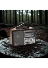 ®  Orta Boy Retro, Nostaljik, Ahşap Tasarım Bluetooth Hoparlörlü, Şarjlı, Taşınabilir FM/AM Destekli Radyo NS-8897