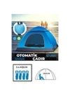 Otomatik Havada Açılan Su Geçirmez Çadır 4 Kişilik