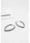 Oval Halka Küpe - Gümüş