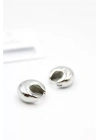 Oval Halka Küpe - Gümüş