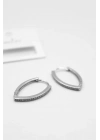 Oval Halka Küpe - Gümüş