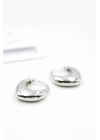 Oval Halka Küpe - Gümüş