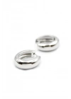 Oval Halka Küpe - Gümüş