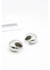 Oval Halka Küpe - Gümüş