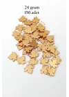 Oya Abiye Bileklik Kolye Pleksi Metalik Plastik Pul Altın Renk 24 gram 150 adet - BNC551