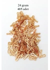 Oya Abiye Bileklik Kolye Pleksi Metalik Plastik Pul Altın Renk 24 gram 465 adet - BNC542