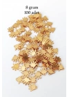 Oya Abiye Bileklik Kolye Pleksi Metalik Plastik Pul Altın Renk 8 gram 100 adet - BNC485
