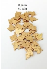 Oya Abiye Bileklik Kolye Pleksi Metalik Plastik Pul Altın Renk 8 gram 50 adet - BNC489