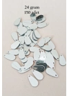 Oya Abiye Bileklik Kolye Pleksi Metalik Plastik Pul Gümüş Renk 24 gram 150 adet - BNC591