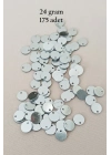 Oya Abiye Bileklik Kolye Pleksi Metalik Plastik Pul Gümüş Renk 24 gram 255 adet - BNC583