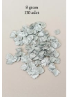 Oya Abiye Bileklik Kolye Pleksi Metalik Plastik Pul Gümüş Renk 8 gram 130 adet - BNC507