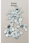 Oya Abiye Bileklik Kolye Pleksi Metalik Plastik Pul Gümüş Renk 8 gram 85 adet - BNC523