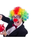 Palyaço Kostüm Aksesuar Seti 3’lü – Peruk Burun Gözlük
