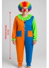 Palyaço Kostüm Seti 150 cm (Peruk + Burun + Kostüm)