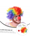 Palyaço Saç, Burun, Eldiven, Baston Seti 4lü