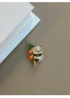 Panda Broş - Beyaz