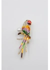 Papağan Broş - ÇOK RENKLİ