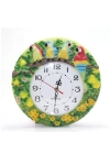 Papağanlı Polyester Duvar Saati