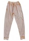 Parlak Kadife Cepli Pantolon Eşofman Pijama Altı Unisex Lastikli Paça Bej