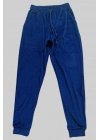 Parlak Kadife Cepli Pantolon Eşofman Pijama Altı Unisex Lastikli Paça Lacivert