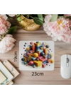 Parlak Yüzeyli Geometrik Şekillerle Mouse Pad - 19x23 cm 2 mm Dikdörtgen İthal Baskılı Mouse Pad