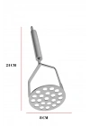Paslanmaz Çelik Saplı Patates Ezici Pratik Mutfak Gereci 24 cm