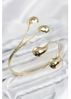 Pazu Bileklik Gold Renk Pirinç Damla Model