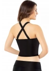 Pedli Dalgıç Modelli Krop Kadın Büstiyer Siyah