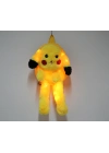 Peluş Işıklı Oynar Kulaklı Pikachu Sırt Çantası