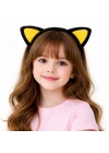 Peluş Kedi Kulak Taç Sarı Siyah – Çocuk Parti & Kostüm Tacı
