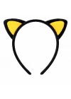 Peluş Kedi Kulak Taç Sarı Siyah – Çocuk Parti & Kostüm Tacı
