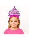 Pembe Happy Birthday Prenses Tacı – Doğum Günü Taç Aksesuarı