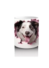 Pembe Kalpli Çatlakta Bakan Neşeli Köpek – Baskılı Kahve Kupası