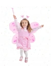 Pembe Kız Seti – 50 cm Kanadı, Taç ve Asa