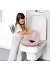 Pembe Kulplu Çocuk Klozet Adaptörü