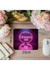 Pembe Mor Neon Glow Efektli Mousepad - 19x23 cm 2 mm Dikdörtgen İthal Baskılı Mouse Pad