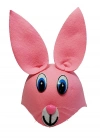 Pembe Renk Kulaklı Tavşan Şapkası Hayvan Şapkası