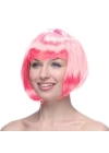 Pembe Renk Peruk Küt Saç