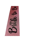 Pembe Siyah Alyanslı Bride To Be Kuşak Kemer