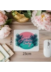 Pembe ve Turkuaz Neon Script Mouse Pad - 19x23 cm 2 mm Dikdörtgen İthal Baskılı Mouse Pad