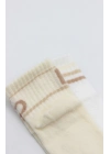 Penye Kaymaz Soket Çorap 2li 10144 Bej Ekru