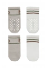 Penye Kaymaz Soket Çorap 2li 10144 Taş Ekru
