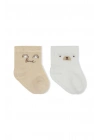 Penye Soket Çorap 2li 10142 Bej Ekru