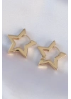 Pirinç Gold Renk Yıldız Küpe