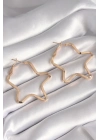 ® Pirinç Gold Renk Yıldız Model Kadın Küpe