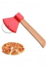 Pizza Kesici Bambu Saplı Balta Görünümlü Oval Kesici Royaleks-RA-311